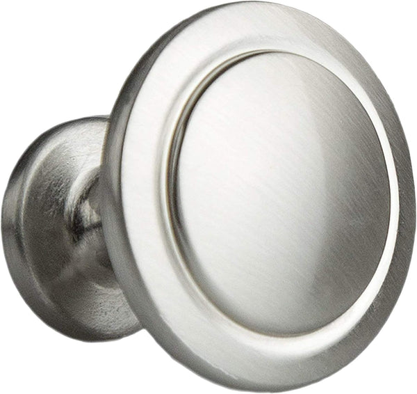 Satin Nickel Round Cabinet Knobs, 25-Pack