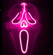 Halloween Ghost Face Fluorescent Ball Glowing Mask