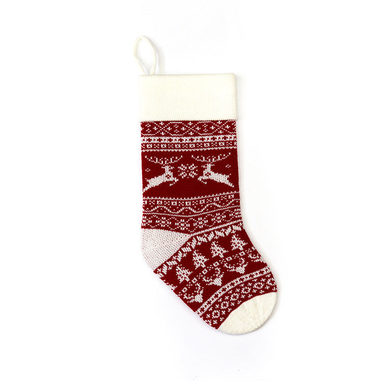 European And American Jacquard Yarn Gift Bag Christmas Decoration