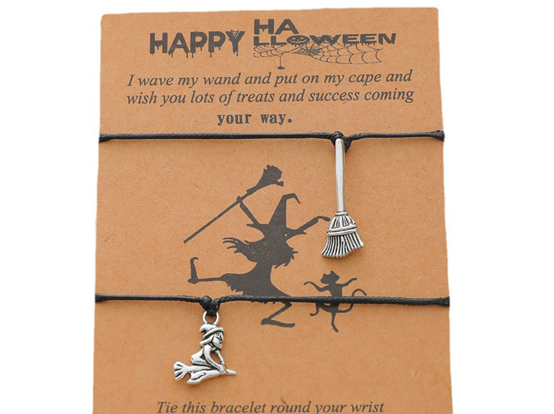 Halloween Witch Card Bracelet Personality Fashion Broom Witch