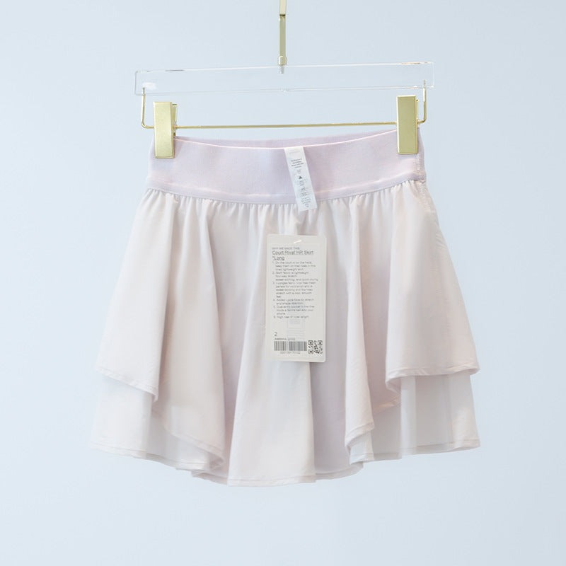 Yoga Clothes Women's Sports Tennis Skirt Thin Outer Wear Safety Pants Cloud Skirt