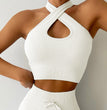 Drawstring Cross Sports Bra Vest For Women