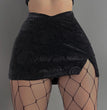 Summer Hot Girl Slim Black Split Skirt