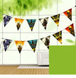 Halloween Triangle Pull Flag Party Decorations Bat Skull Pumpkin Paper Pull Flower Banner