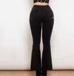 Shascullfites Melody Black Flared Lift Jeggings Button Up Flare Jeans Shaping Bum Lift Pants High Waist Jeans Women