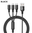 3 In 1 USB Cable For 'IPhone XS Max XR X 8 7 Charging Charger Micro USB Cable For Android USB TypeC Mobile Phone Cables