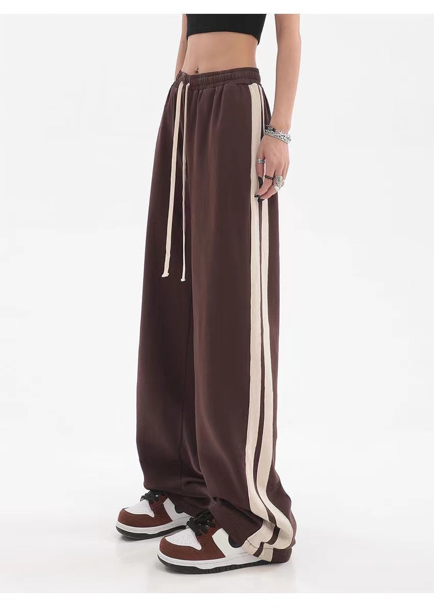 Retro Casual Women's Loose Hip Hop Wide Leg Track Pants