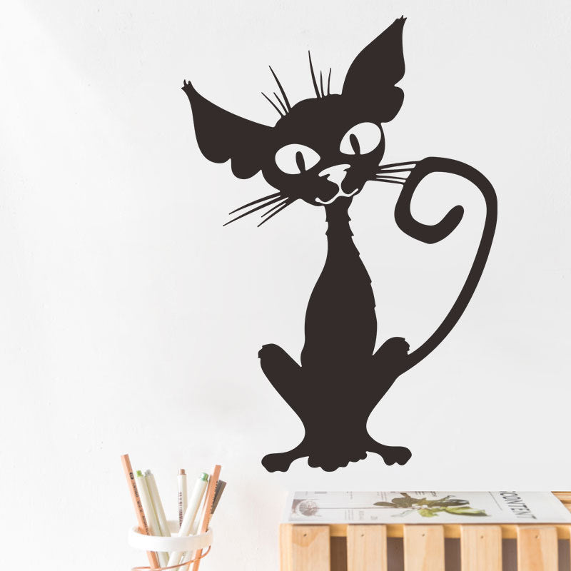 Foreign Trade Carved Wall Stickers Halloween Thriller Black Cat Creative Wall Decoration Removable Stickers FX1531 Van Gogh