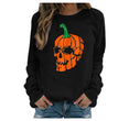 Halloween Printed Casual Loose Pullover Long Sleeve