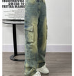 Deconstructed Design Washed Jeans For Women