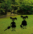 Little Devil Garden Pile Silhouette Halloween Decorations