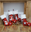 New Christmas Ornament With Light Burlap Embroidery Sock Gift Bag