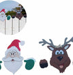 Christmas Themed Fence Garden Top Decoration