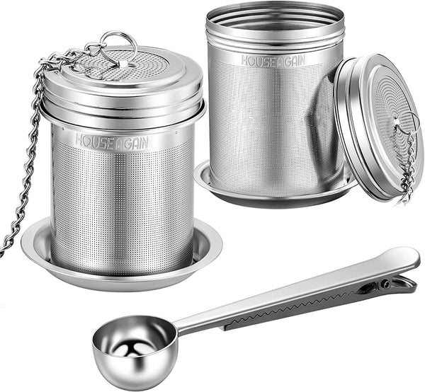 Fine Mesh Tea Infuser, 2-Pack with Scoop