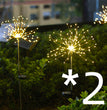 Solar Ground Plug Firework Light Led Copper Wire
