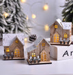 LED Luminous Wooden Christmas Small House
