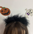 Halloween Pumpkin Head Fluffy Hair Band
