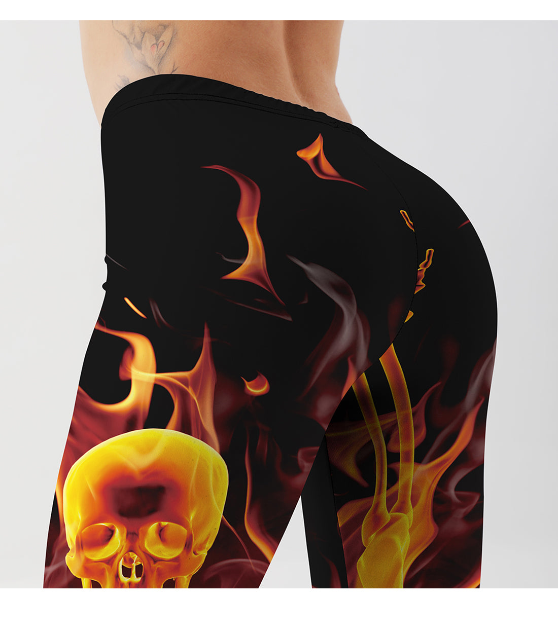 Halloween Personality Creative Skull Print Yoga Pants