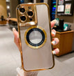 Electroplated Phone Case Luxury Plating CD Pattern Magsafe Bracket Case For IPhone 12 13 14 Pro Max Invisible Camera Stand Holder Lens Holder Magnetic Suction