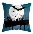 Linen Skull Halloween Pillow Cover