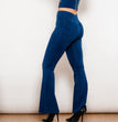 Shascullfites Melody Dark Blue Flared Lift Jeggings Button Up Jeans Bum Lift Jeans High Waist Flare Jeans Women