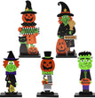 Halloween Pumpkin Man Witch Home Table Decoration Woodwork Ornaments
