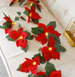 Led First Grade Christmas Lights With Red Flowers And Red Fruits For Home Decor
