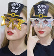 Creative 2024 Happy New Year Party Glasses Supplies Photo Props Holiday Dance Dress Up Funny Glasses