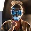 LED Halloween Face Mask Luminous Skull Cold Light Masks Dance Party Bar Disco Mask Accessories Gifts Halloween Masks