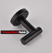 Black Bathroom Towel Hook, Coat Robe Clothes Hook for Bathroom Kitchen Garage Wall Mounted (3 Pack), 304 Stainless Steel Matte Black, TH100-PB-P3