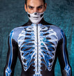 Men's Halloween 3d Horror Skull Frame Printing One-piece Evening Party