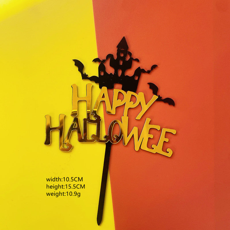 New Halloween Acrylic Cake Insert Card