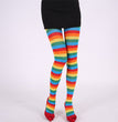 Rainbow Colorful Striped Stockings For Halloween Party