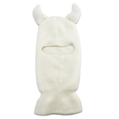 Halloween Wool Hat Horn Single Hole Headgear