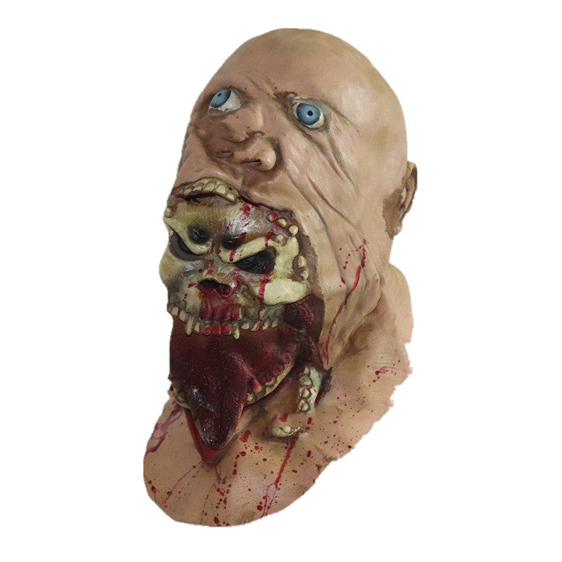 Halloween Charlie Zombie Latex Mask Tongue Out Set