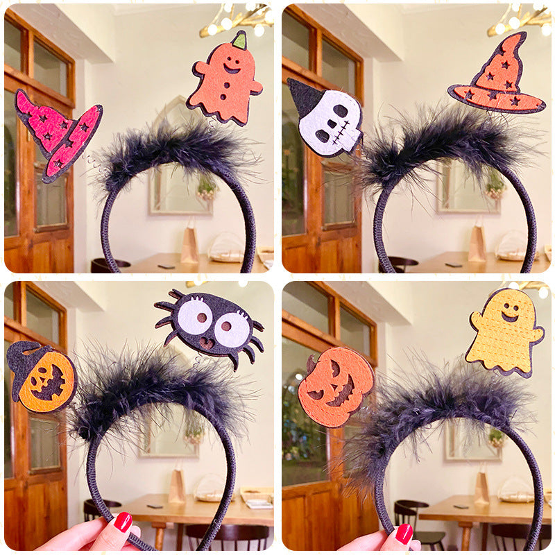 Halloween Wool Tassel Headband Masquerade Party