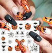 Halloween Pumpkin Nail Sticker Watermark Sticker
