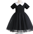 Children Shirt Black Drama Same Style Girl Cosplay Clothes Doll Collar Mesh Umbrella Princess Dress