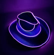 Halloween Carnival Party LED Wireless Fluorescent Colorful Cowboy Flashing Hat