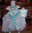 Halloween Hat Box Ghost Resin Ornaments Cane Cloak