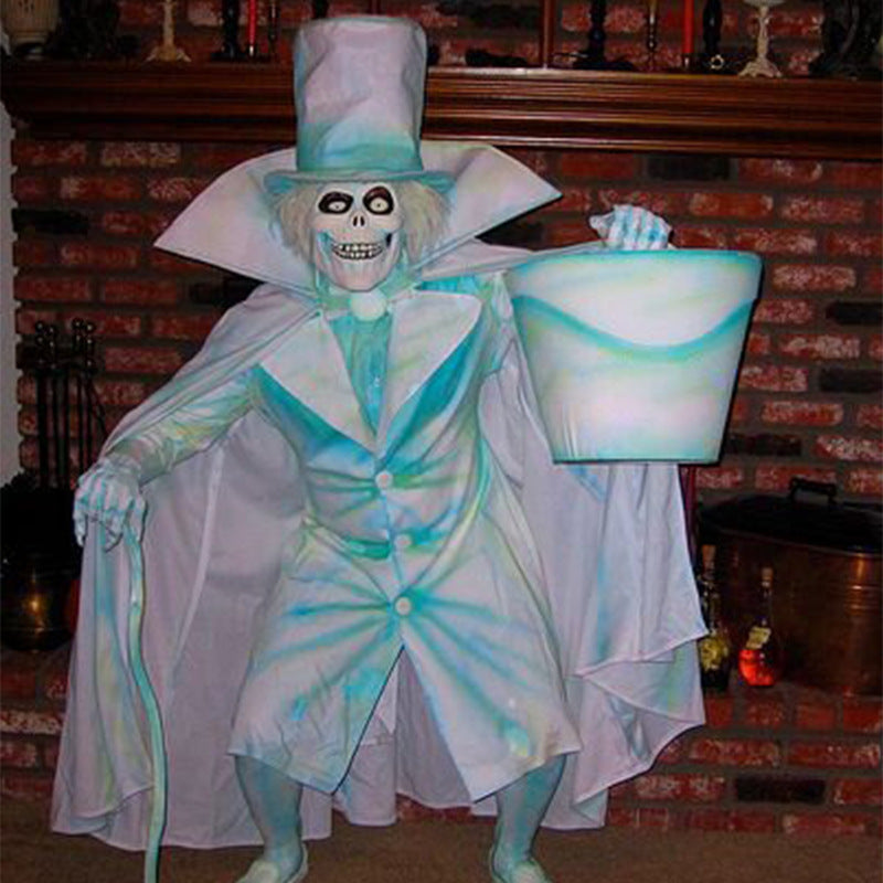 Halloween Hat Box Ghost Resin Ornaments Cane Cloak