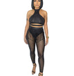 Color Matching Mesh Leggings Women