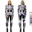 Halloween 3D Skeleton Digital Print Women's Romper