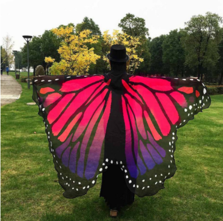 Peacock Feather Halloween Cape Chiffon Peacock Cape