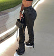 Women's Street Fashion Hem Slit Jeans