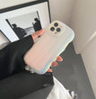 Laser Wave Silicone Phone Case Gradient Laser Stripes Bracelet Case For IPhone 14 13 12 11 Pro Max Plus Bead Chain