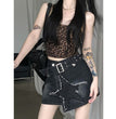 Hot Girl Retro Denim High Waist Slimming Skirt