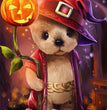 Painting Halloween Full Square Diamond Cartoon Embroidery Cross Stitch Kit