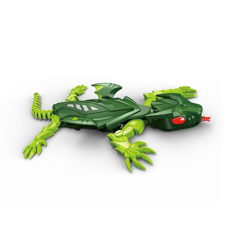 Wall-Climbing RC Gecko， a Rechargeable Remote Control Robot That Crawls on Floors and Walls! Features Stunning LED Eyes, Flapping Wings, and Makes a Cool Gift for Kids.