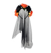 Halloween Headband Rose Flower Black Veil Witch